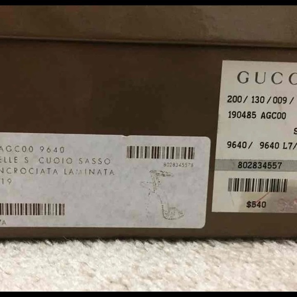 New Gucci Sand Pelle Cuoio Sasso 7.5 (FINAL PRiCE) - Picture 6 of 16